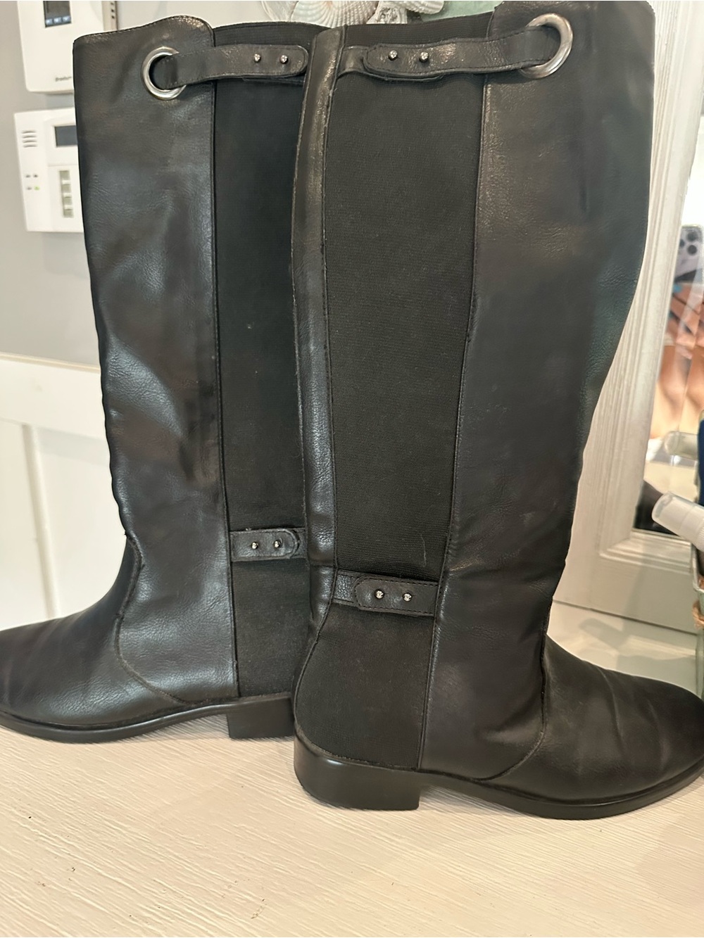 Areosoles size 6.5 Classic Black Women's Tall Riding Boots -